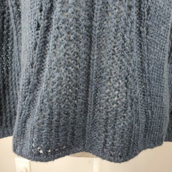 Soft Surroundings Women's Mohair Sweater Size PL Petite Large Chunky Knit Blue - Picture 4 of 10